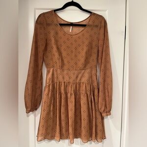 Free People Brown Floral Dress